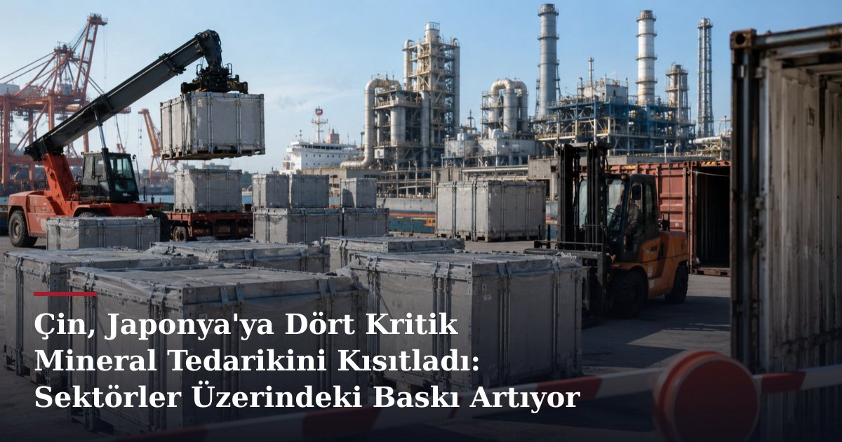 Çin, Japonya'ya Dört Kritik Mineral Tedarikini Kısıtladı: Sektörler Üzerindeki Baskı Artıyor