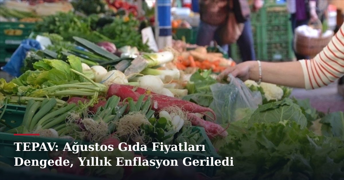 TEPAV: Ağustos Gıda Fiyatları Dengede, Yıllık Enflasyon Geriledi