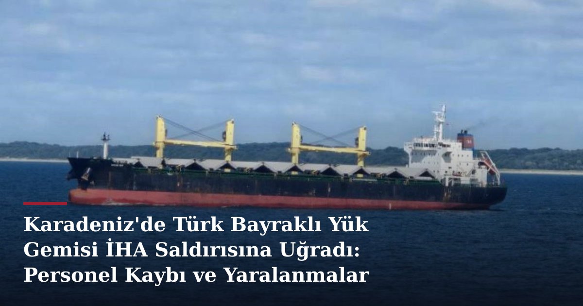 Karadeniz'de Türk Bayraklı Yük Gemisi İHA Saldırısına Uğradı: Personel Kaybı ve Yaralanmalar
