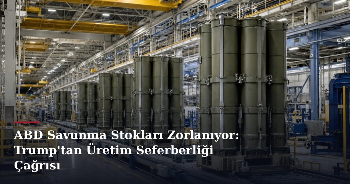 ABD Savunma Stokları Zorlanıyor: Trump'tan Üretim Seferberliği Çağrısı