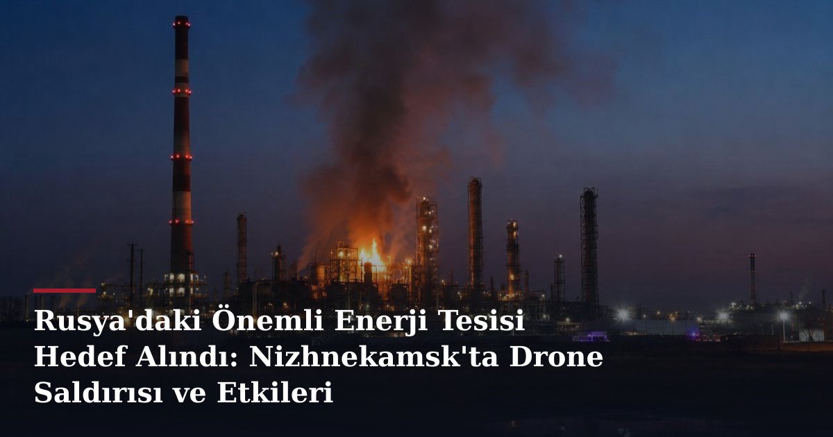 Rusya'daki Önemli Enerji Tesisi Hedef Alındı: Nizhnekamsk'ta Drone Saldırısı ve Etkileri