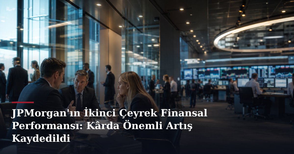 JPMorgan'ın İkinci Çeyrek Finansal Performansı: Kârda Önemli Artış Kaydedildi