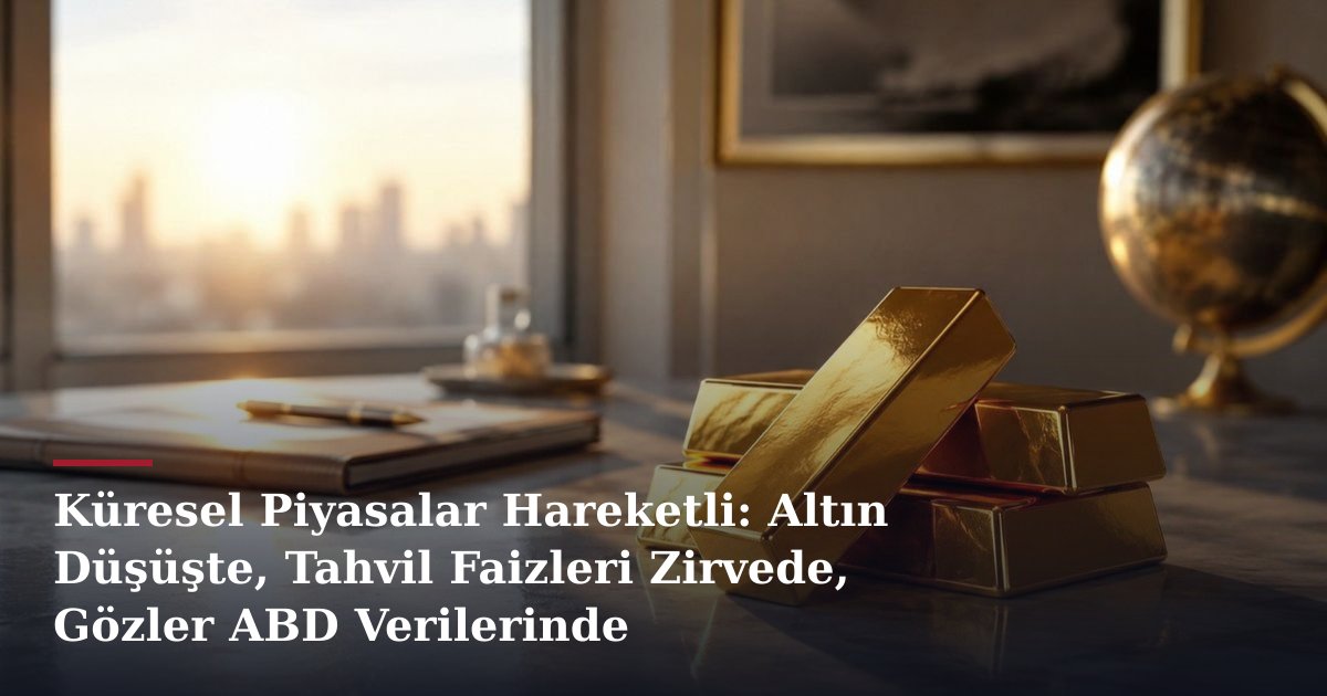 Küresel Piyasalar Hareketli: Altın Düşüşte, Tahvil Faizleri Zirvede, Gözler ABD Verilerinde