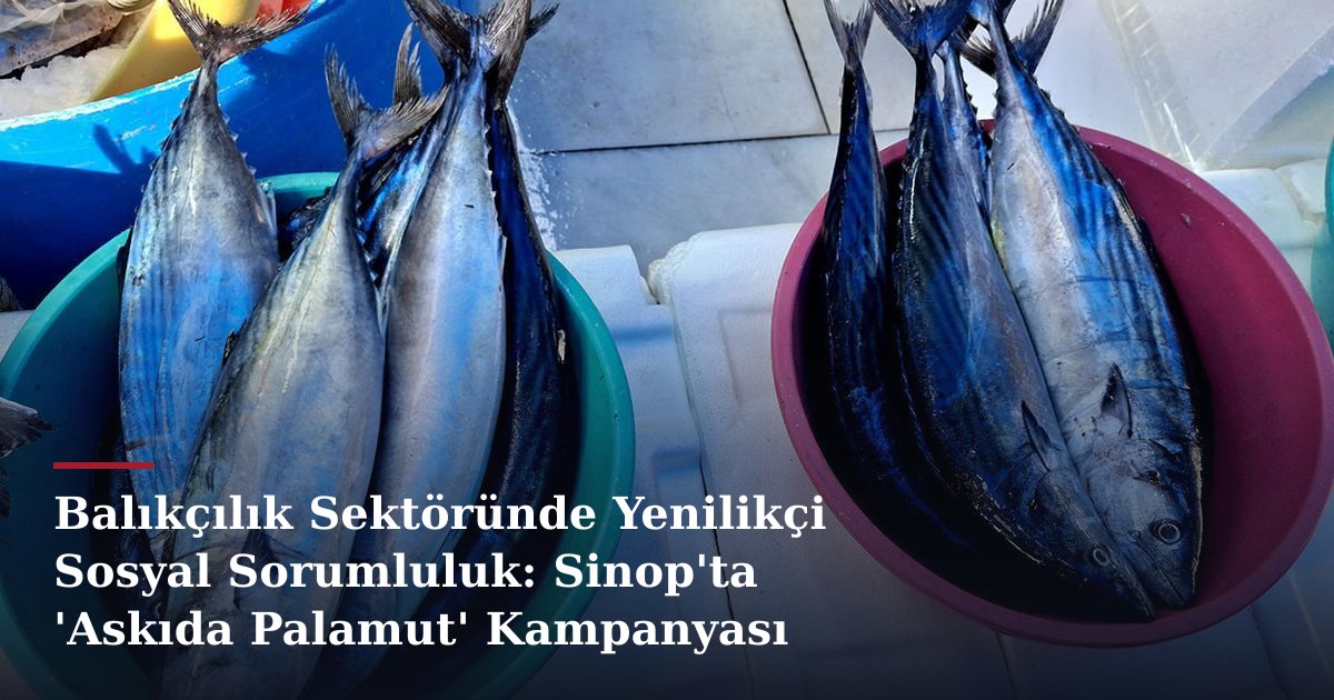 Balıkçılık Sektöründe Yenilikçi Sosyal Sorumluluk: Sinop'ta 'Askıda Palamut' Kampanyası Başladı