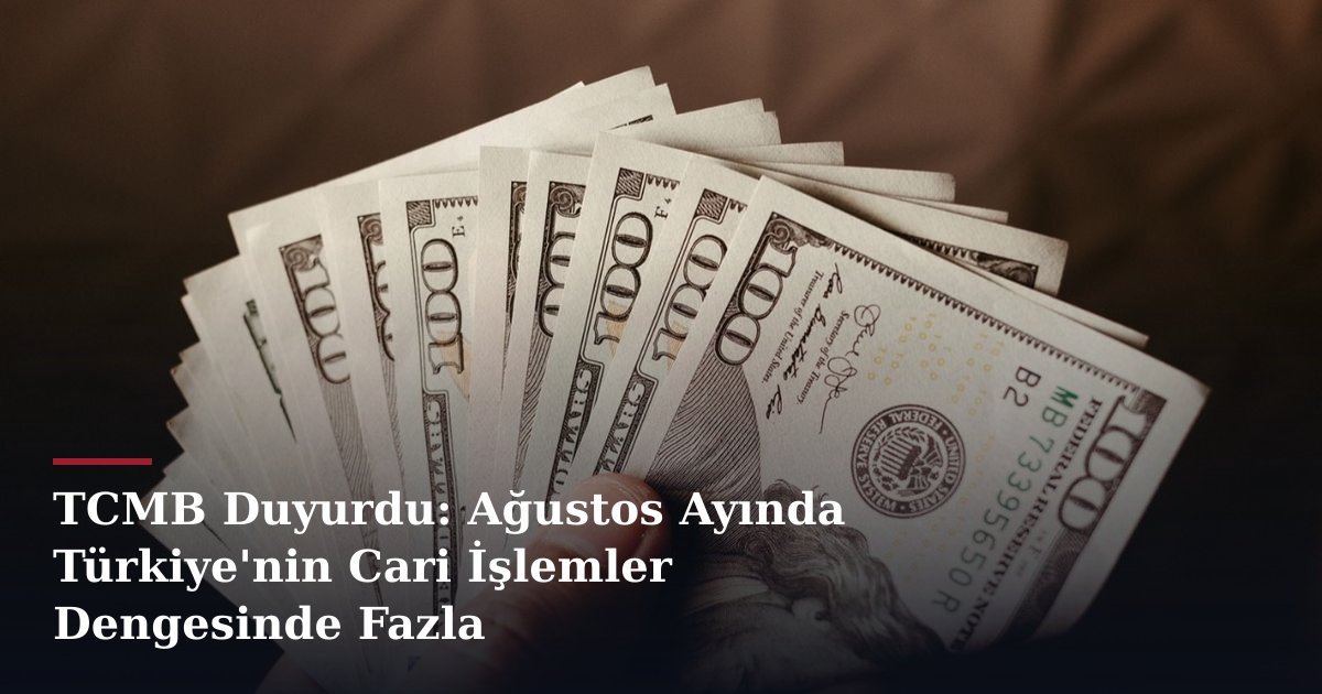 TCMB Duyurdu: Ağustos Ayında Türkiye'nin Cari İşlemler Dengesinde Fazla