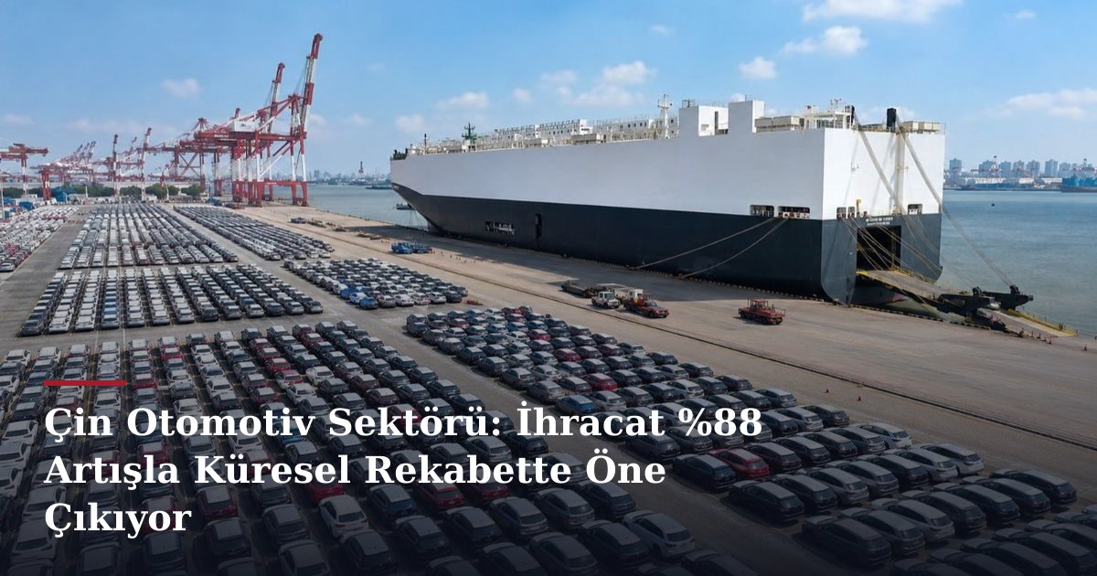 Çin Otomotiv Sektörü: İhracat %88 Artışla Küresel Rekabette Öne Çıkıyor