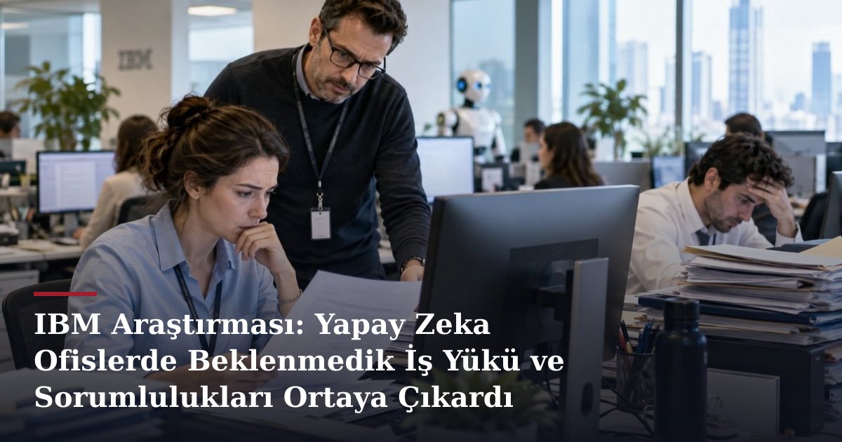 IBM Araştırması: Yapay Zeka Ofislerde Beklenmedik İş Yükü ve Sorumlulukları Ortaya Çıkardı
