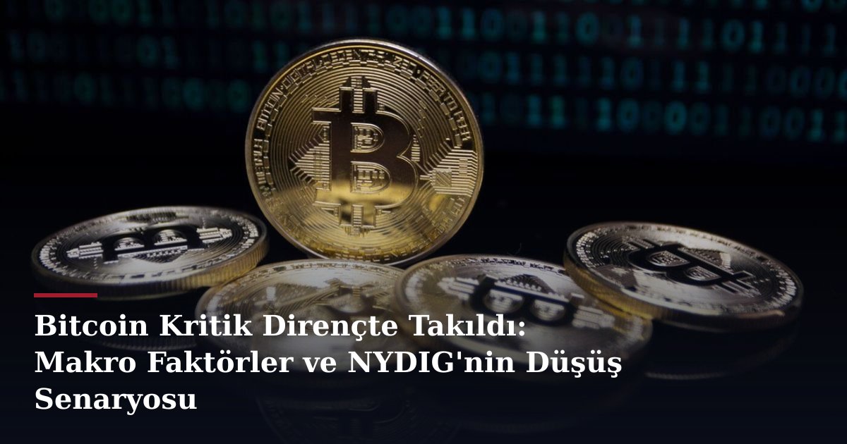 Bitcoin Kritik Dirençte Takıldı: Makro Faktörler ve NYDIG'nin Düşüş Senaryosu