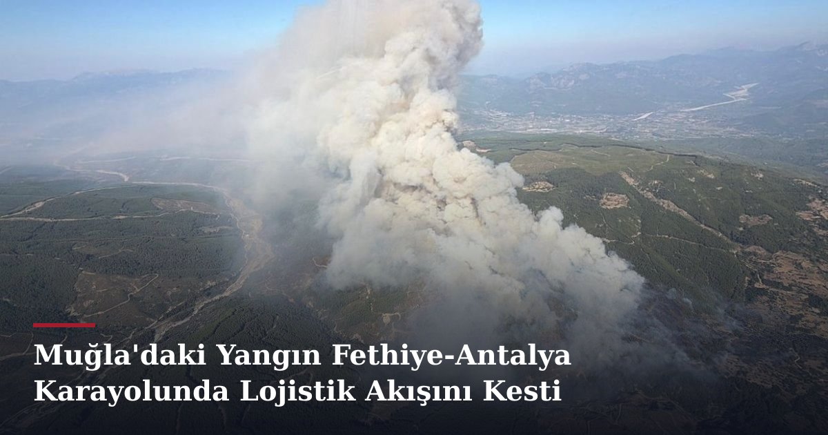 Muğla'daki Yangın Fethiye-Antalya Karayolunda Lojistik Akışını Kesti