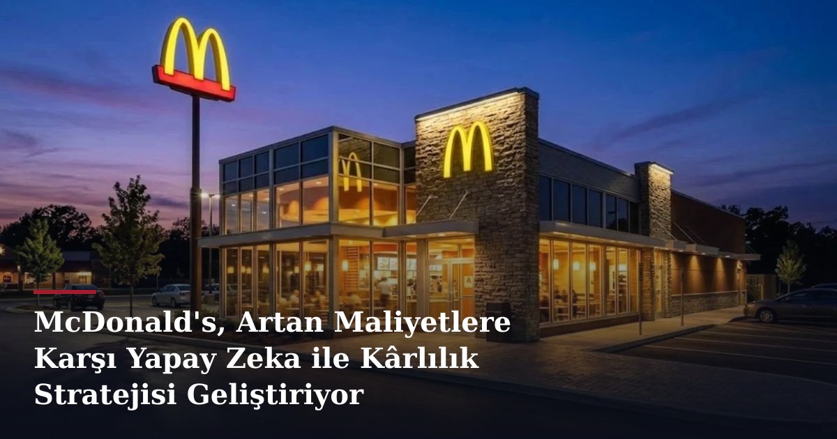 McDonald's, Artan Maliyetlere Karşı Yapay Zeka ile Kârlılık Stratejisi Geliştiriyor
