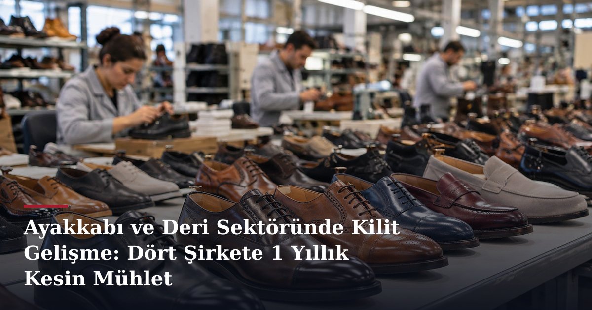 Ayakkabı ve Deri Sektöründe Kilit Gelişme: Dört Şirkete 1 Yıllık Kesin Mühlet