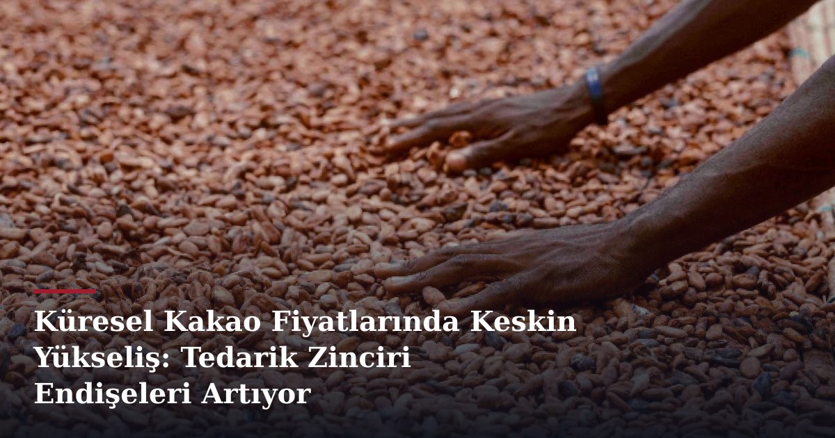 Küresel Kakao Fiyatlarında Keskin Yükseliş: Tedarik Zinciri Endişeleri Artıyor