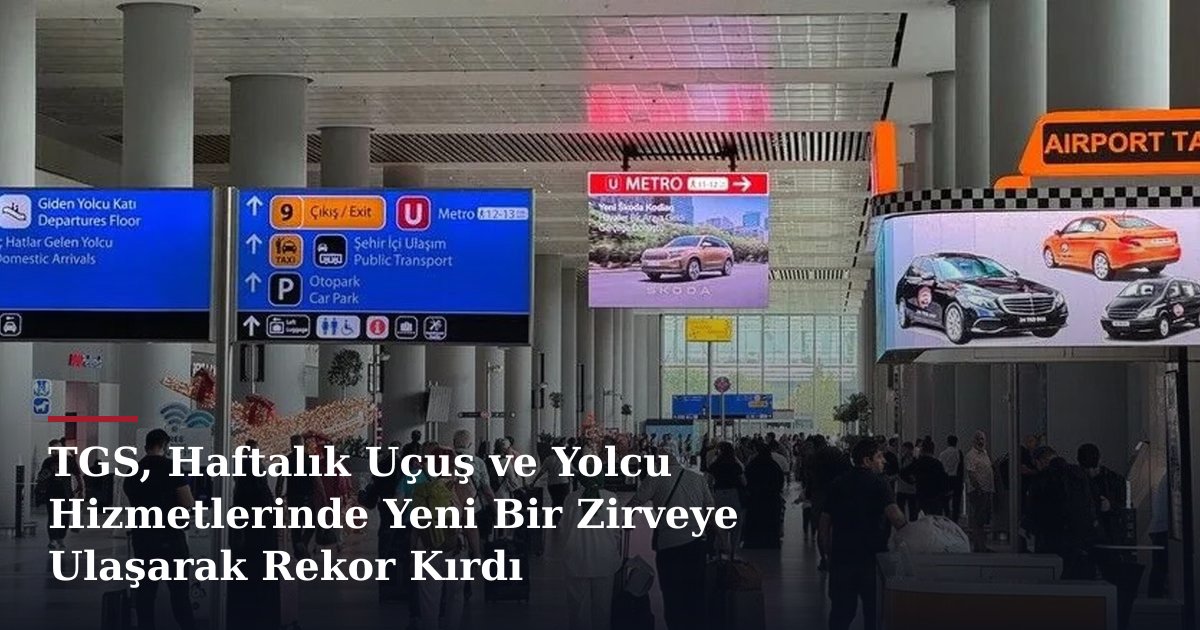 TGS, Haftalık Uçuş ve Yolcu Hizmetlerinde Yeni Bir Zirveye Ulaşarak Rekor Kırdı