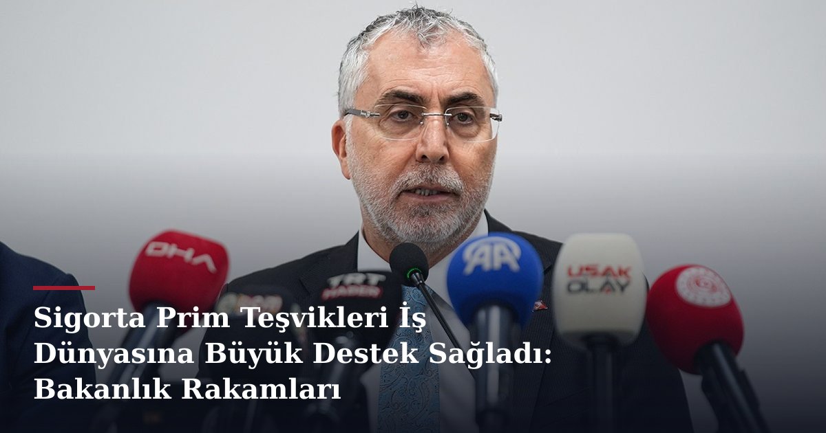 Sigorta Prim Teşvikleri İş Dünyasına Büyük Destek Sağladı: Bakanlık Rakamları