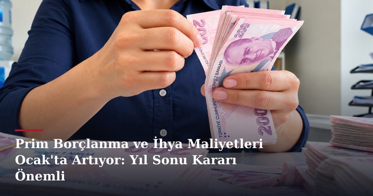 Prim Borçlanma ve İhya Maliyetleri Ocak'ta Artıyor: Yıl Sonu Kararı Önemli