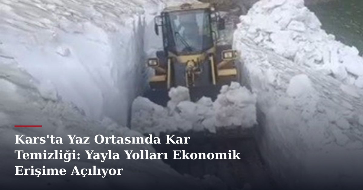 Kars'ta Yaz Ortasında Kar Temizliği: Yayla Yolları Ekonomik Erişime Açılıyor