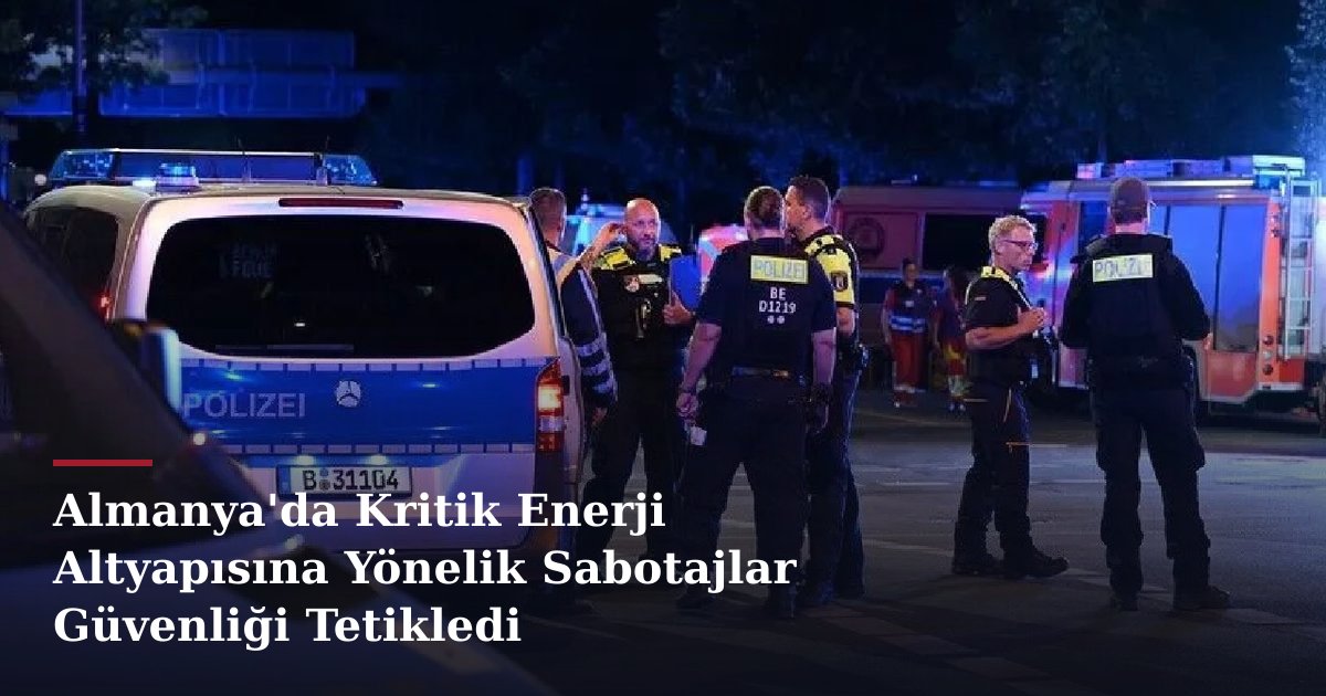 Almanya'da Kritik Enerji Altyapısına Yönelik Sabotajlar Güvenliği Tetikledi