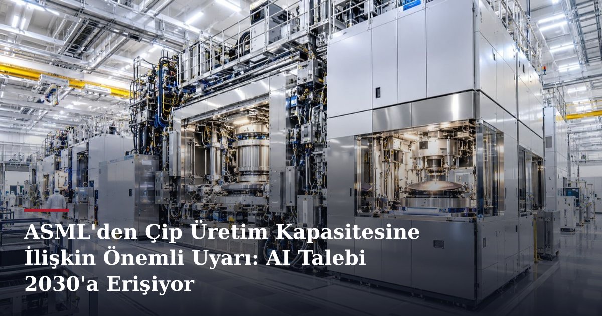 ASML'den Çip Üretim Kapasitesine İlişkin Önemli Uyarı: AI Talebi 2030'a Erişiyor