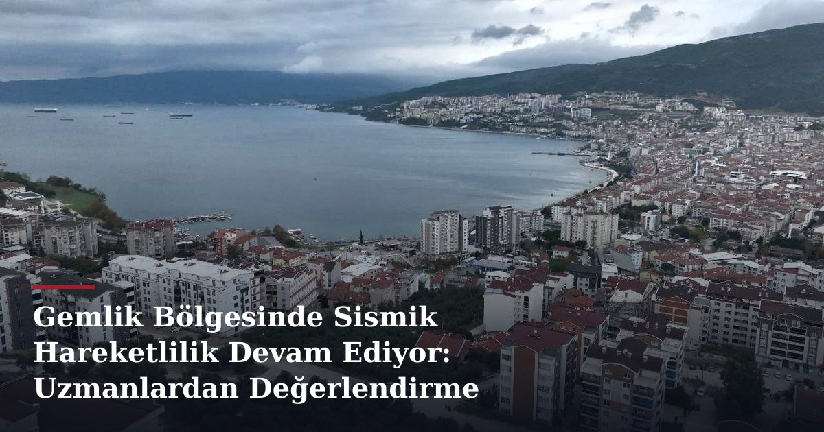 Gemlik Bölgesinde Sismik Hareketlilik Devam Ediyor: Uzmanlardan Değerlendirme