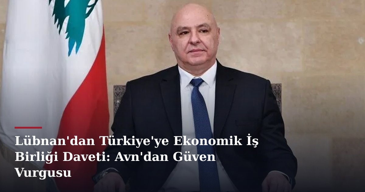 Lübnan'dan Türkiye'ye Ekonomik İş Birliği Daveti: Avn'dan Güven Vurgusu