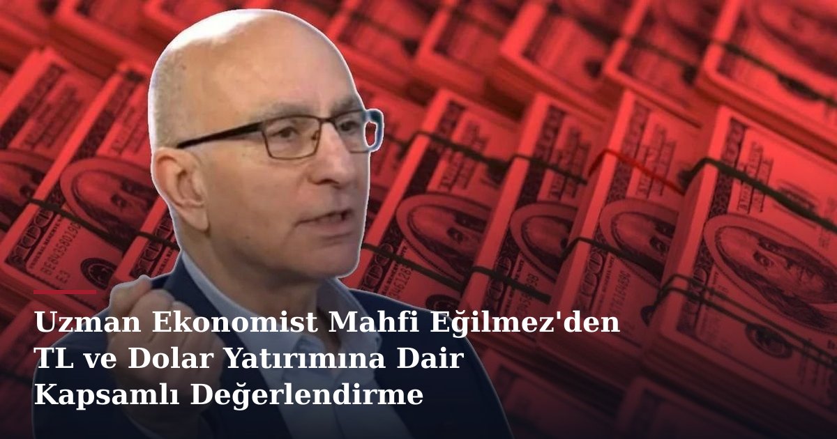 Uzman Ekonomist Mahfi Eğilmez'den TL ve Dolar Yatırımına Dair Kapsamlı Değerlendirme