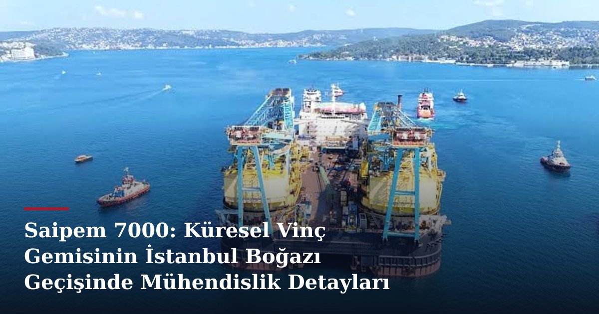 Saipem 7000: Küresel Vinç Gemisinin İstanbul Boğazı Geçişinde Mühendislik Detayları