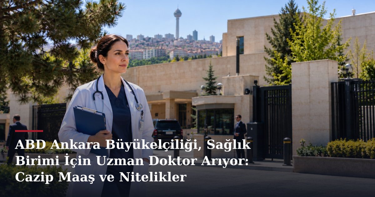 ABD Ankara Büyükelçiliği, Sağlık Birimi İçin Uzman Doktor Arıyor: Cazip Maaş ve Nitelikler
