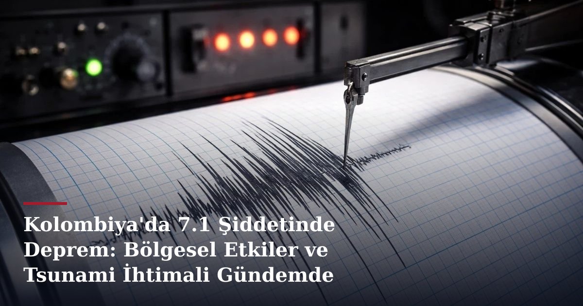 Kolombiya'da 7.1 Şiddetinde Deprem: Bölgesel Etkiler ve Tsunami İhtimali Gündemde