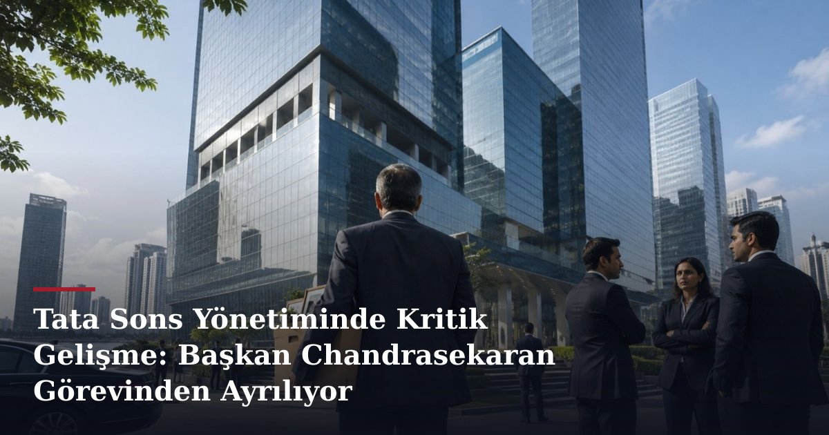 Tata Sons Yönetiminde Kritik Gelişme: Başkan Chandrasekaran Görevinden Ayrılıyor