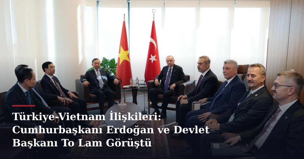 Türkiye-Vietnam İlişkileri: Cumhurbaşkanı Erdoğan ve Devlet Başkanı To Lam Görüştü