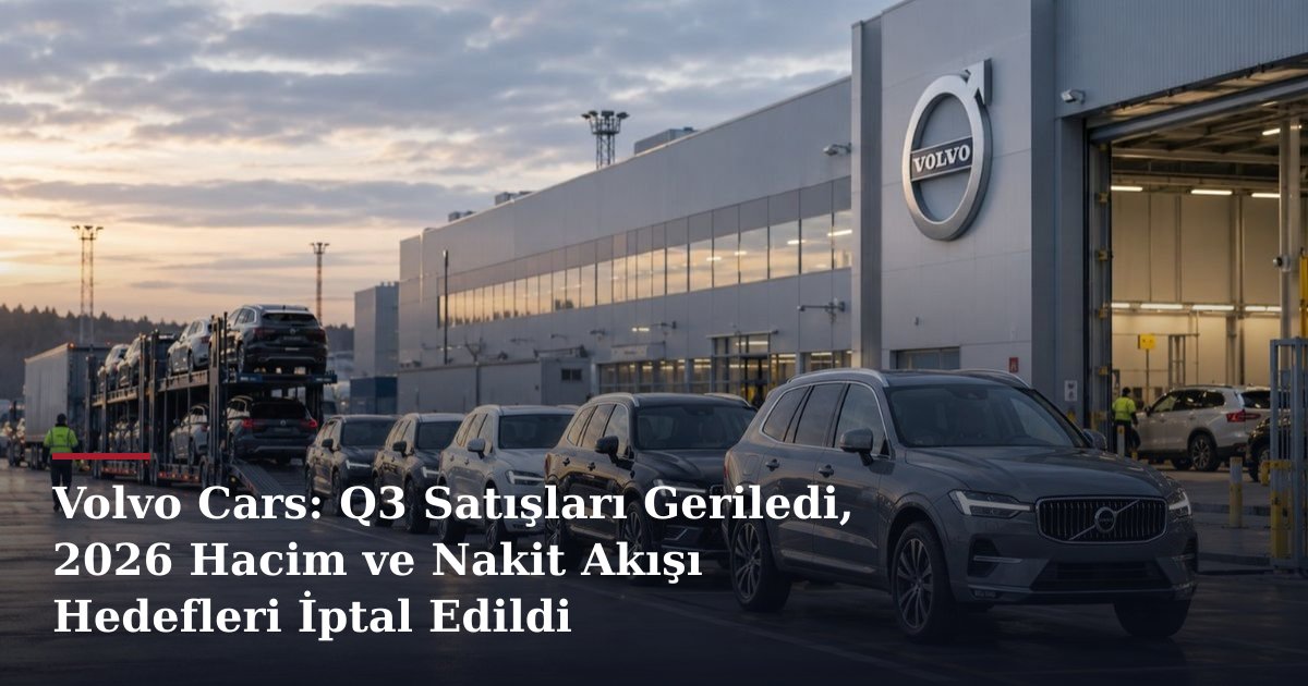 Volvo Cars: Q3 Satışları Geriledi, 2026 Hacim ve Nakit Akışı Hedefleri İptal Edildi