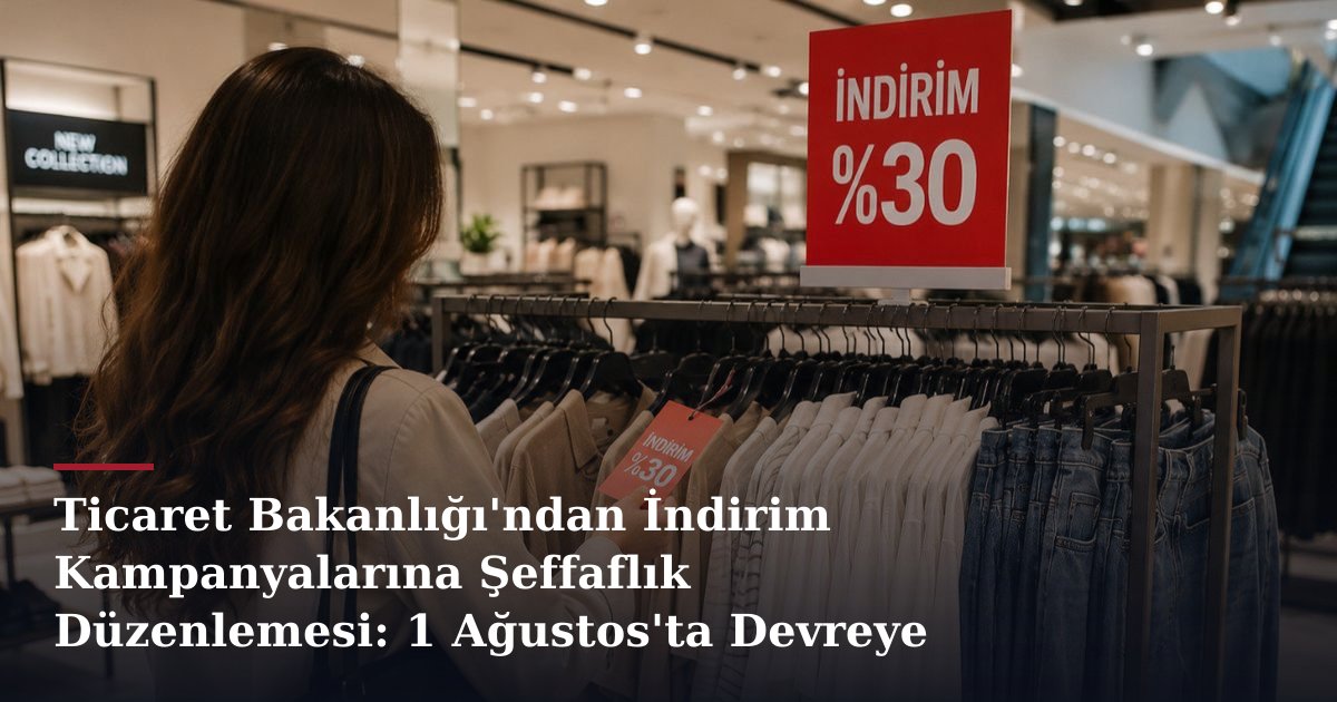 Ticaret Bakanlığı'ndan İndirim Kampanyalarına Şeffaflık Düzenlemesi: 1 Ağustos'ta Devreye Giriyor
