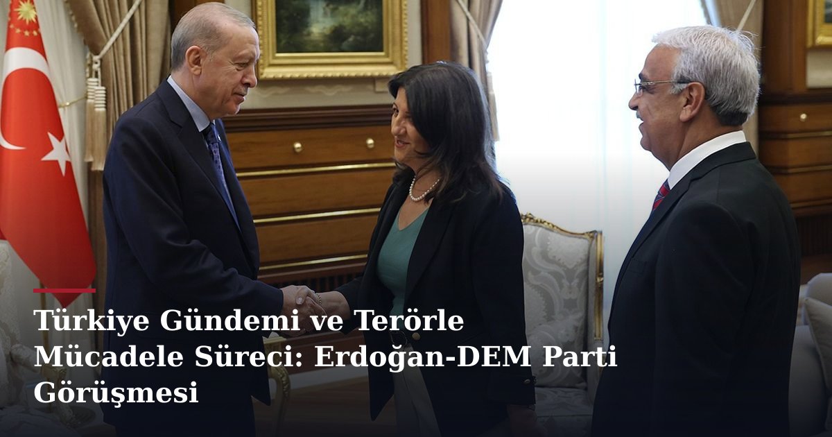 Türkiye Gündemi ve Terörle Mücadele Süreci: Erdoğan-DEM Parti Görüşmesi