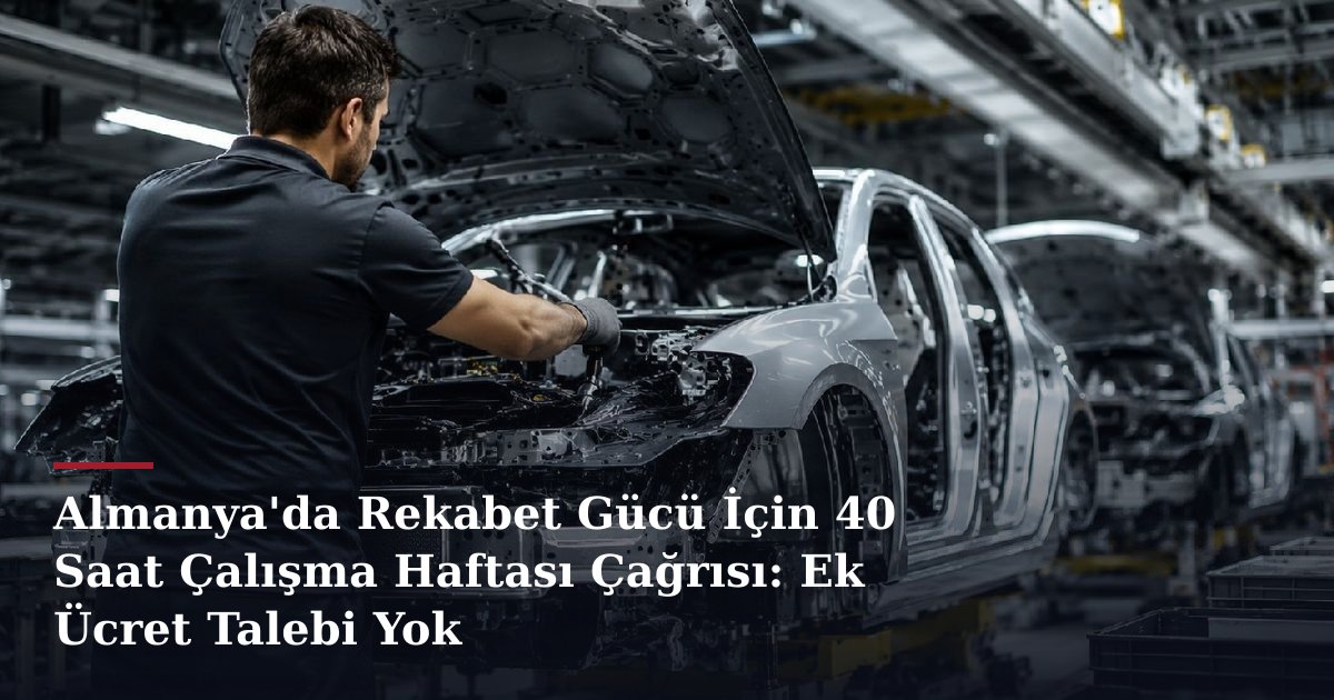 Almanya'da Rekabet Gücü İçin 40 Saat Çalışma Haftası Çağrısı: Ek Ücret Talebi Yok