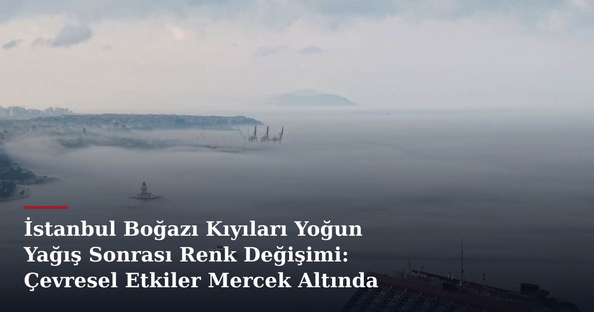 İstanbul Boğazı Kıyıları Yoğun Yağış Sonrası Renk Değişimi: Çevresel Etkiler Mercek Altında