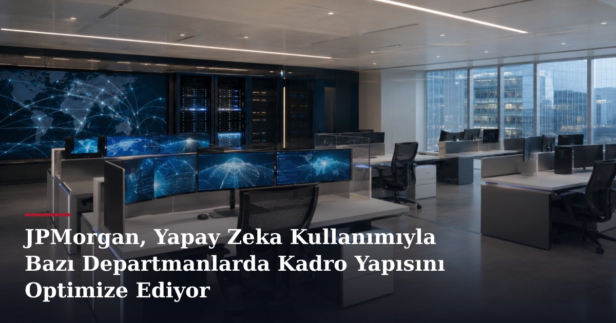 JPMorgan, Yapay Zeka Kullanımıyla Bazı Departmanlarda Kadro Yapısını Optimize Ediyor