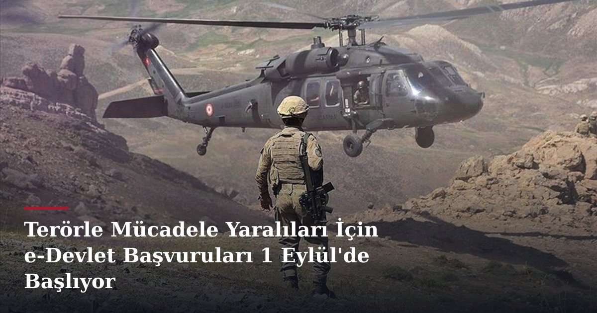 Terörle Mücadele Yaralıları İçin e-Devlet Başvuruları 1 Eylül'de Başlıyor