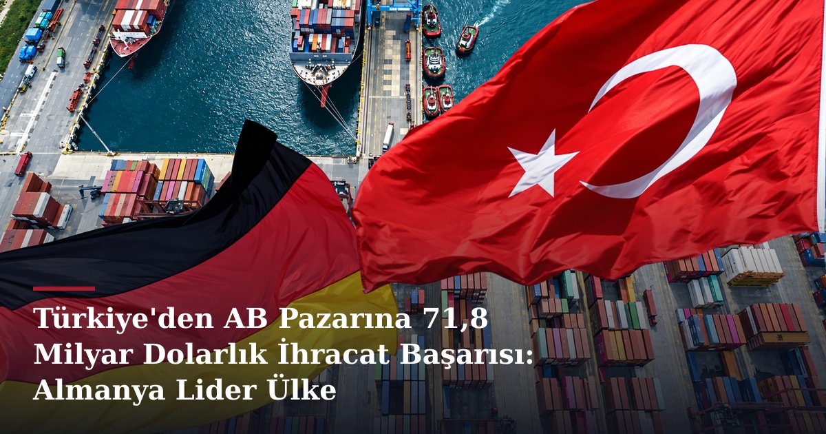 Türkiye'den AB Pazarına 71,8 Milyar Dolarlık İhracat Başarısı: Almanya Lider Ülke
