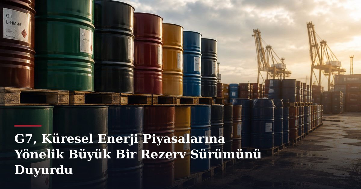 G7, Küresel Enerji Piyasalarına Yönelik Büyük Bir Rezerv Sürümünü Duyurdu