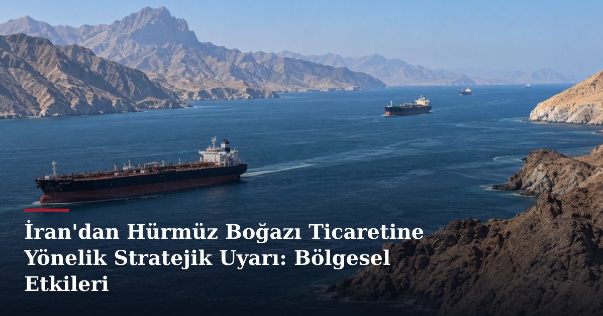 İran'dan Hürmüz Boğazı Ticaretine Yönelik Stratejik Uyarı: Bölgesel Etkileri
