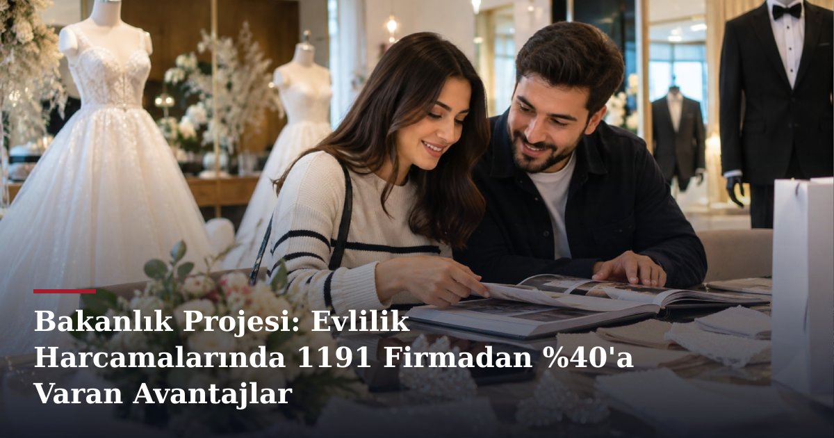 Bakanlık Projesi: Evlilik Harcamalarında 1191 Firmadan %40'a Varan Avantajlar