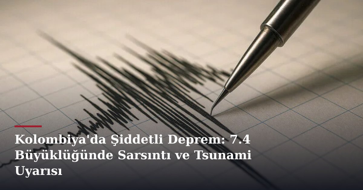 Kolombiya'da Şiddetli Deprem: 7.4 Büyüklüğünde Sarsıntı ve Tsunami Uyarısı