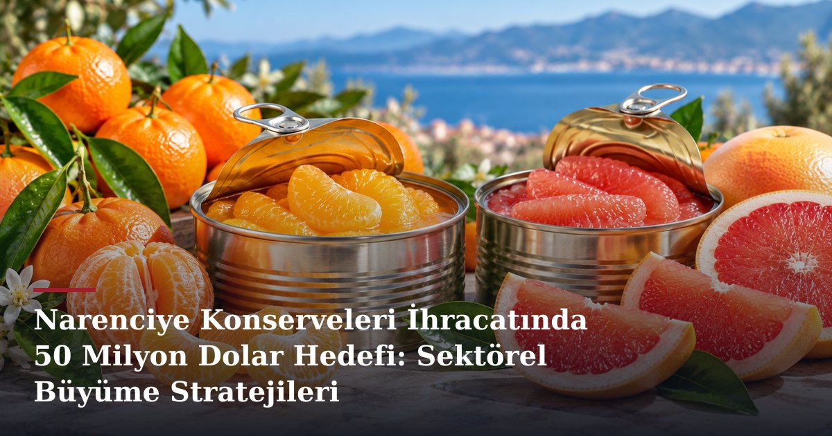 Narenciye Konserveleri İhracatında 50 Milyon Dolar Hedefi: Sektörel Büyüme Stratejileri