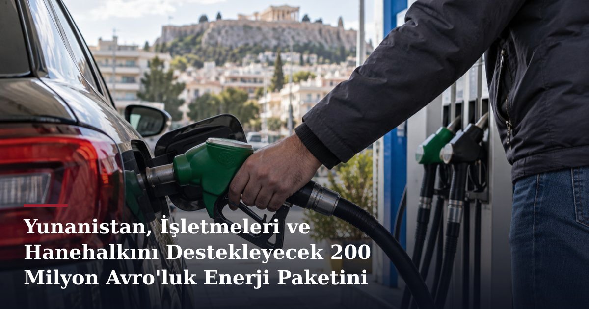 Yunanistan, İşletmeleri ve Hanehalkını Destekleyecek 200 Milyon Avro'luk Enerji Paketini Hazırlıyor
