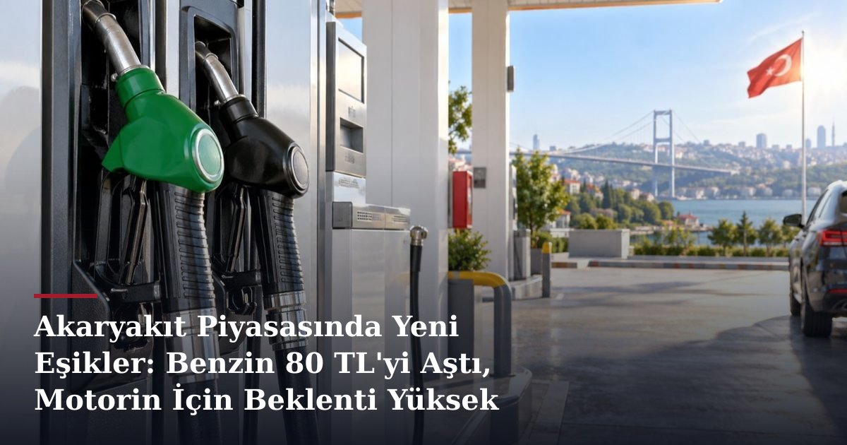 Akaryakıt Piyasasında Yeni Eşikler: Benzin 80 TL'yi Aştı, Motorin İçin Beklenti Yüksek