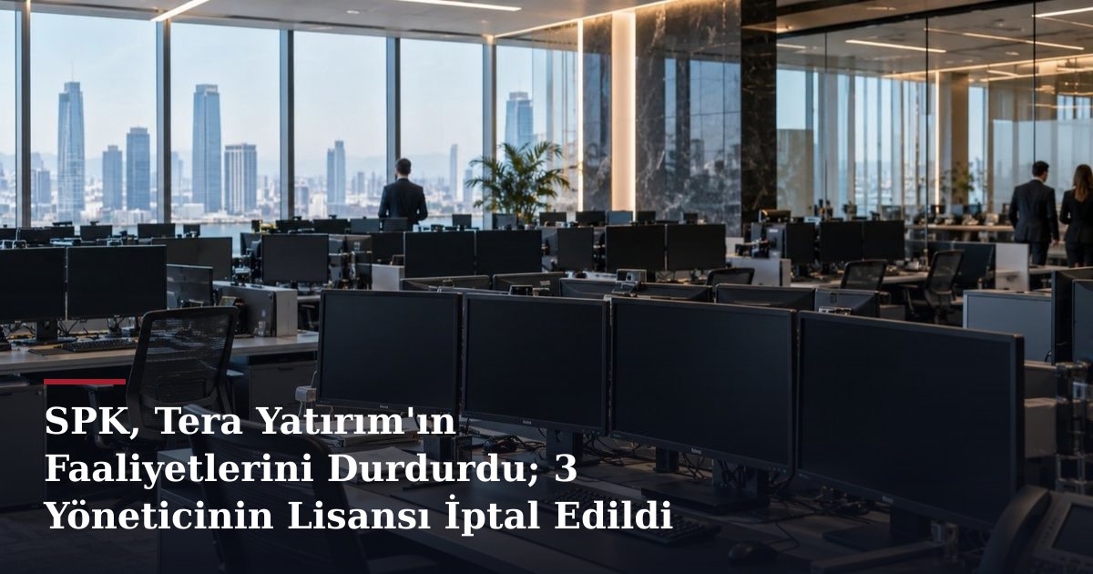 SPK, Tera Yatırım'ın Faaliyetlerini Durdurdu; 3 Yöneticinin Lisansı İptal Edildi