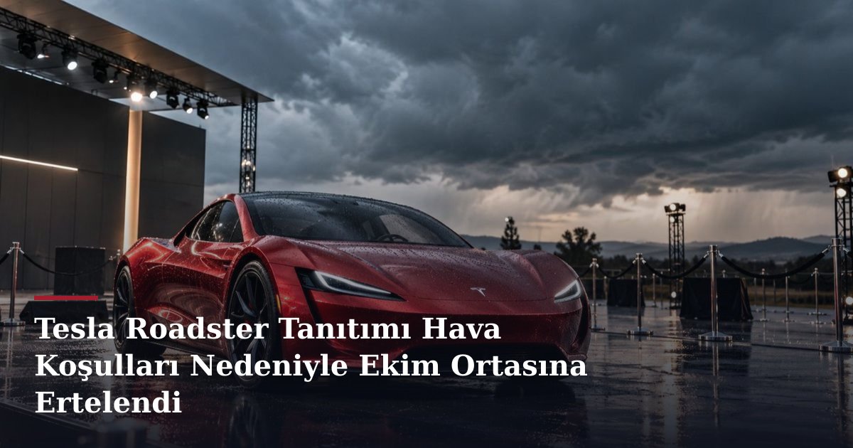Tesla Roadster Tanıtımı Hava Koşulları Nedeniyle Ekim Ortasına Ertelendi