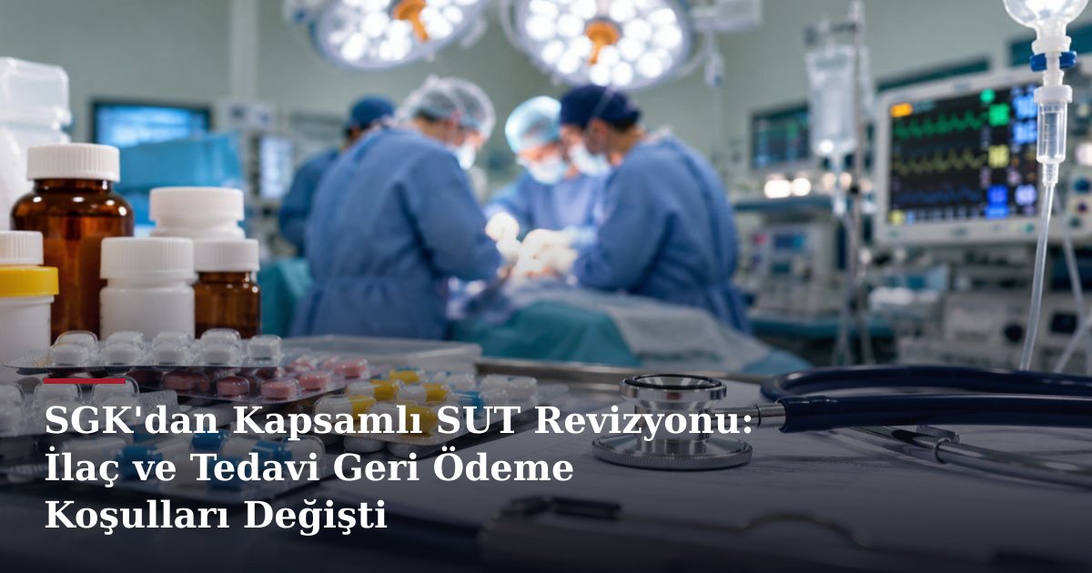 SGK'dan Kapsamlı SUT Revizyonu: İlaç ve Tedavi Geri Ödeme Koşulları Değişti
