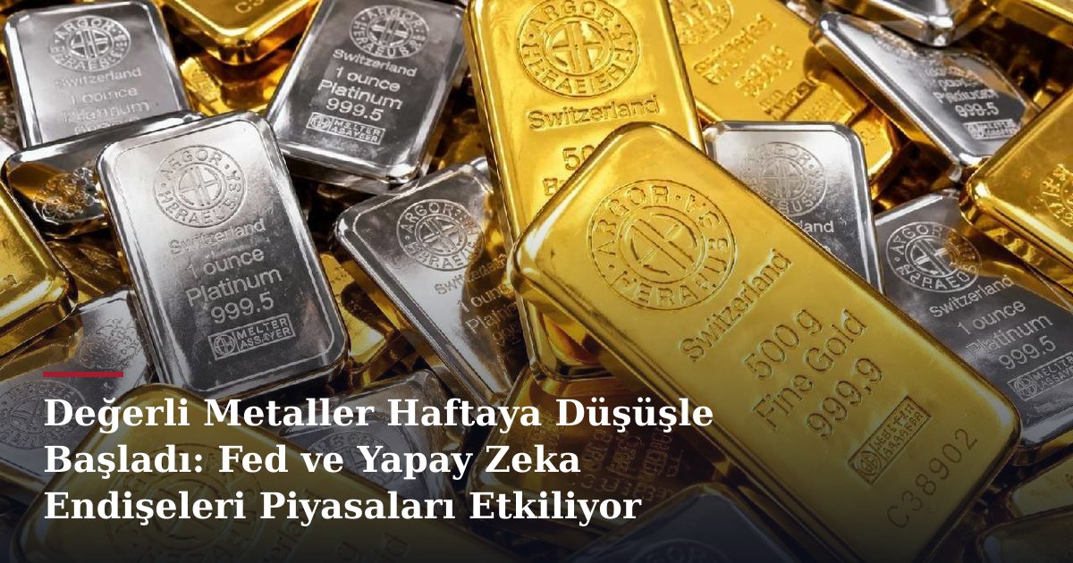 Değerli Metaller Haftaya Düşüşle Başladı: Fed ve Yapay Zeka Endişeleri Piyasaları Etkiliyor