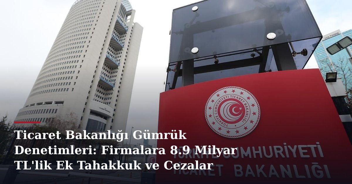 Ticaret Bakanlığı Gümrük Denetimleri: Firmalara 8.9 Milyar TL'lik Ek Tahakkuk ve Cezalar